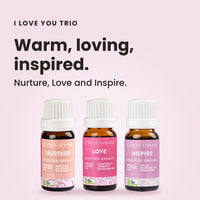 I Love You Trio essential oils: warm, loving, inspired