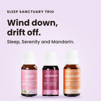 Sleep Sanctuary Trio essential oils: wind down, drift off