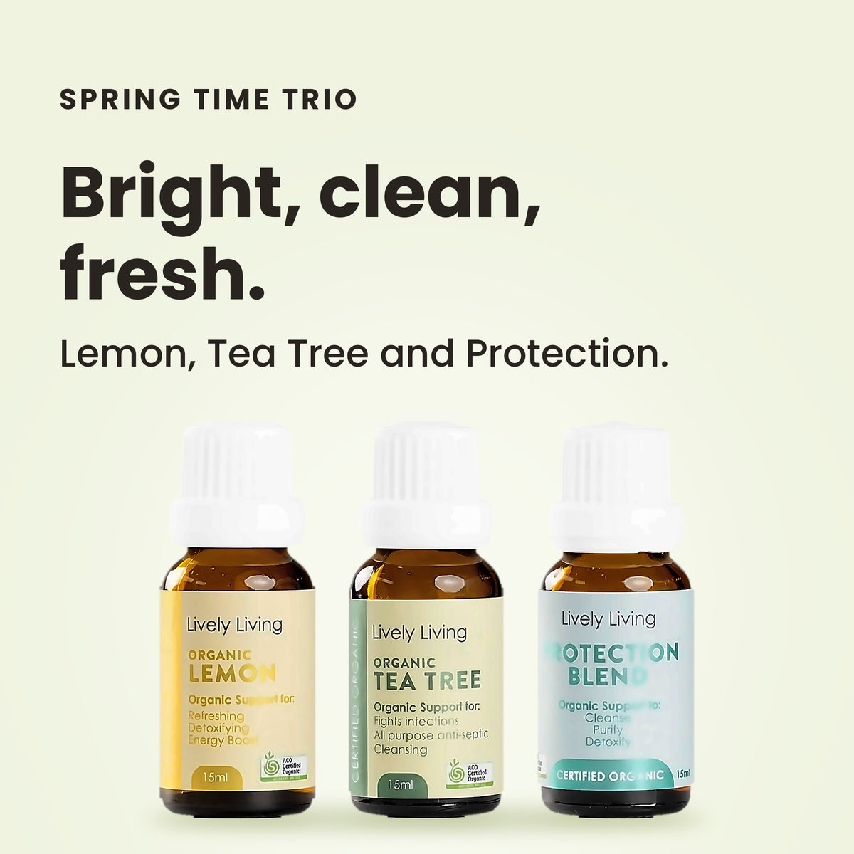 Spring Time Trio essential oils: bright, clean, fresh