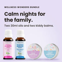 Wellness Wonders Bundle: two 30ml oils and two kiddy balms