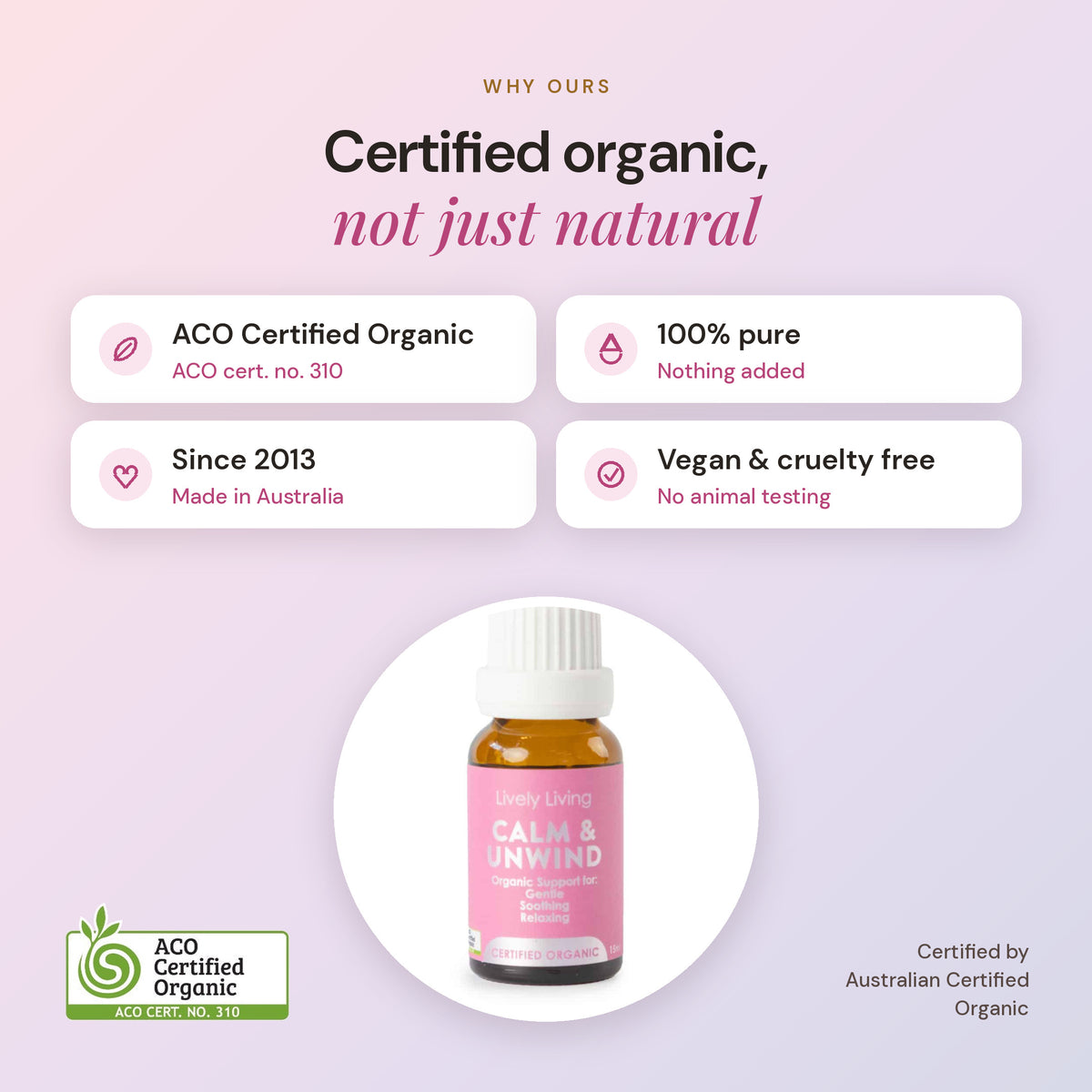 Calm & Unwind ACO Certified Organic Essential Oil 15ml