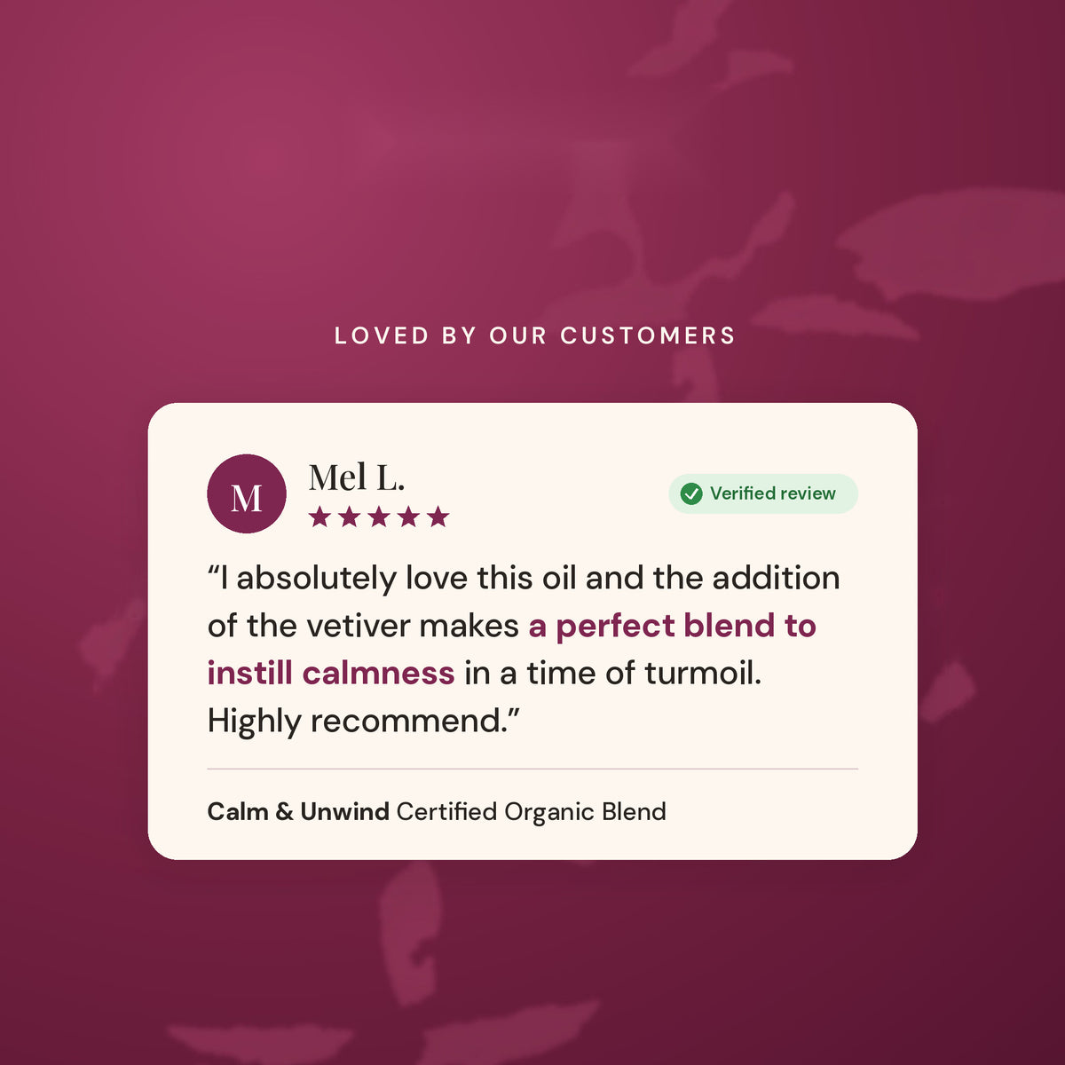 Calm & Unwind ACO Certified Organic Essential Oil 15ml