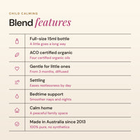 Child Calming blend features