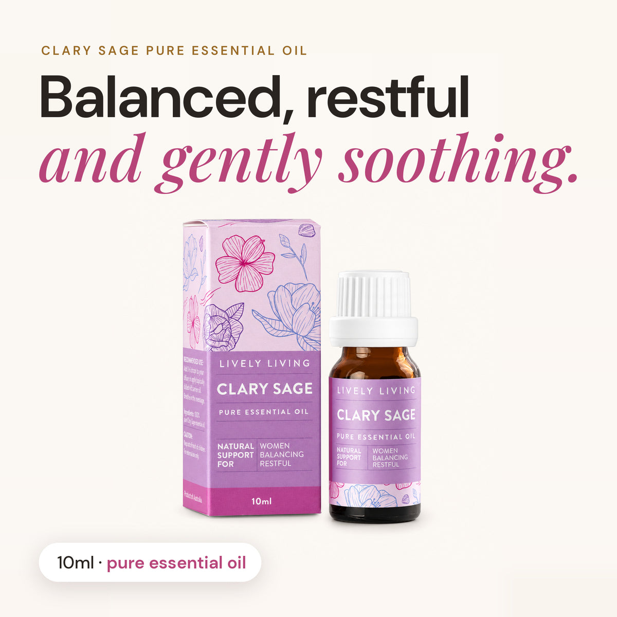 Clary Sage Pure Essential Oil, 10ml