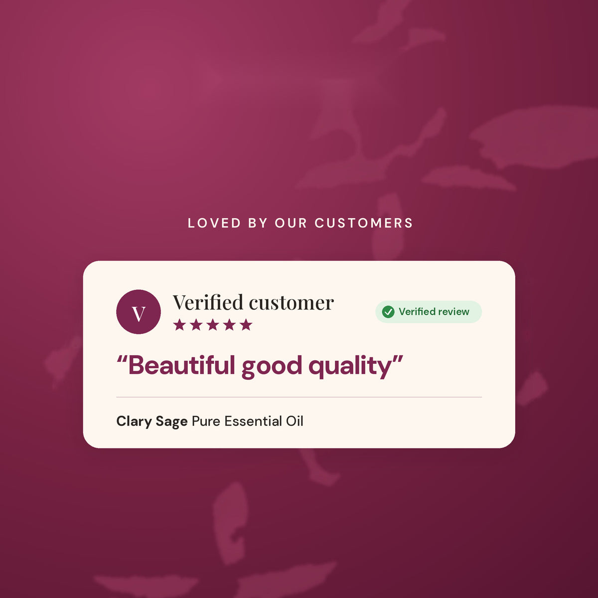 Verified customer review of Clary Sage