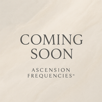 Beige background with 'Coming Soon' text for Ascension Frequencies, by Lively Living