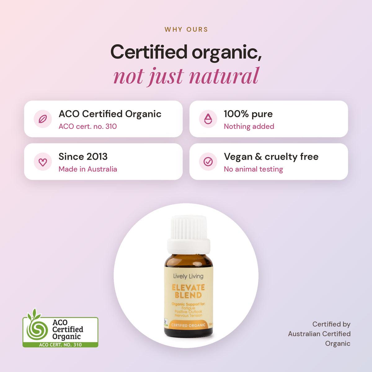 Elevate ACO Certified Organic Essential Oil 15ml