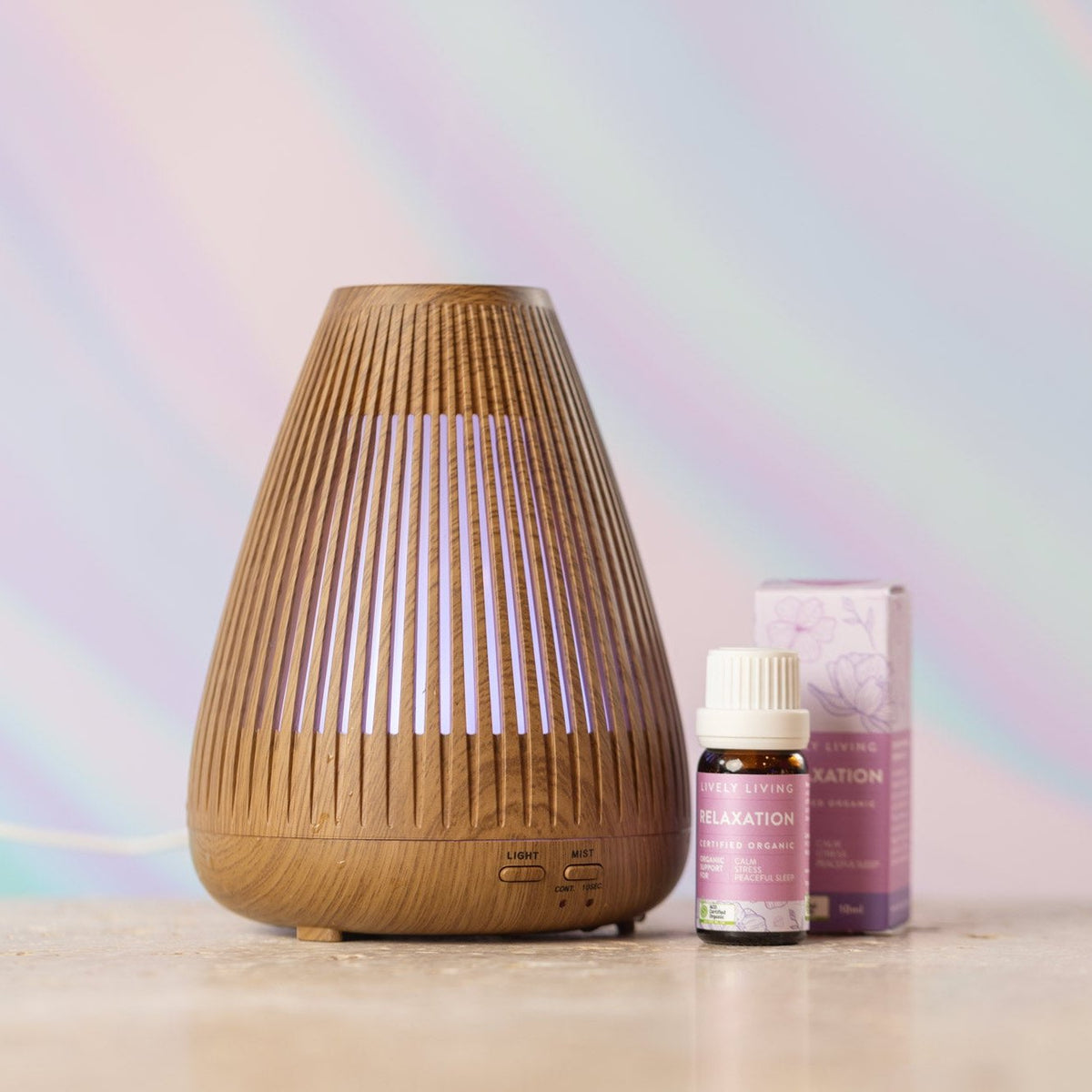 Aroma-Flare in wood look 