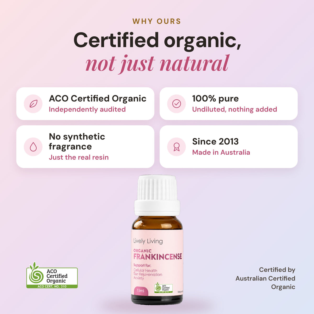 Frankincense ACO Certified  Organic Essential Oil 15ml
