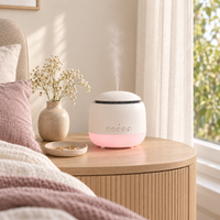 cream frequency diffuser on bedside 