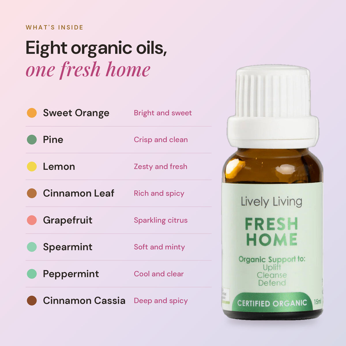 Fresh Home ACO Certified Organic Essential Oil 15ml