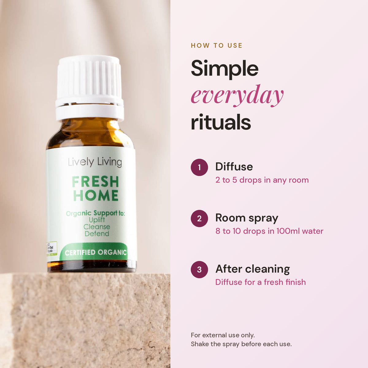 Fresh Home ACO Certified Organic Essential Oil 15ml