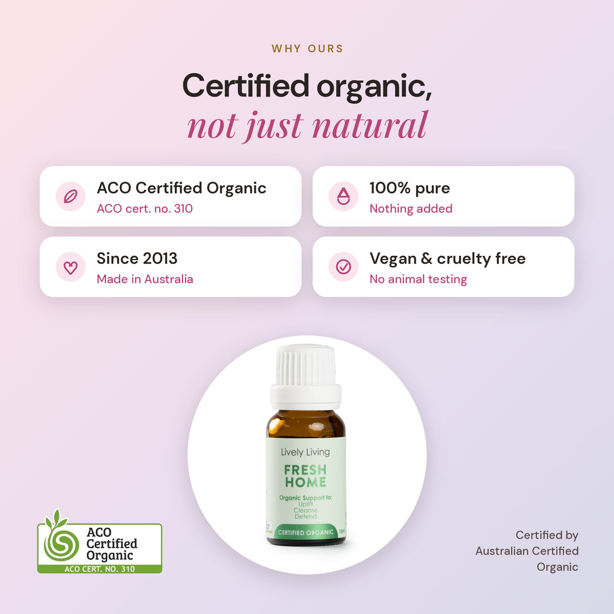 Fresh Home ACO Certified Organic Essential Oil 15ml
