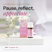 Gratitude certified organic essential oil 10ml: pause, reflect, appreciate