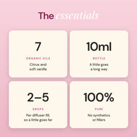 Happiness essentials: 7 organic oils, 10ml bottle, 2 to 5 drops, 100% pure