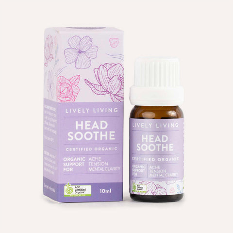 Lively Living Head Soothe product packaging on a white background