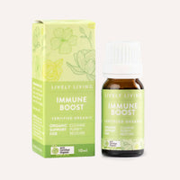 Lively Living Immune Boost bottle and packaging on a white background