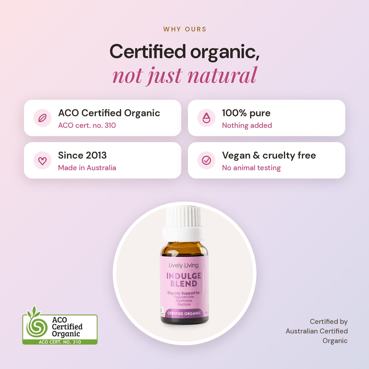 Indulge ACO Certified Organic Essential Oil 15ml