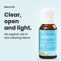 Breathe organic essential oil blend: clear, open and light