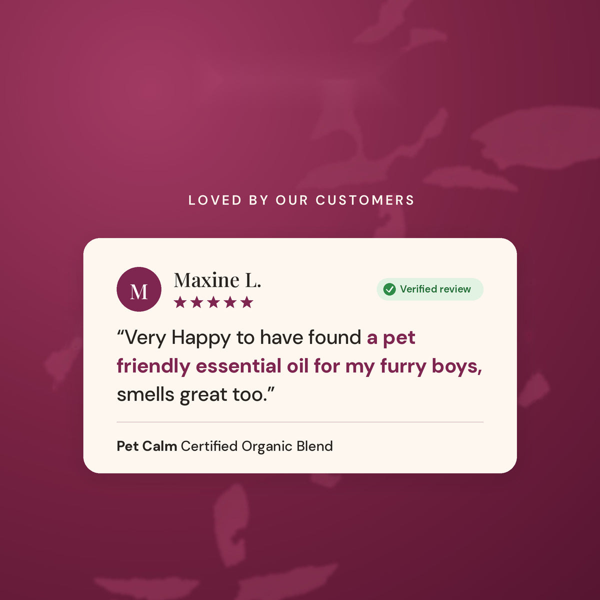 Pet Calm ACO Certified Organic Essential Oil 15ml