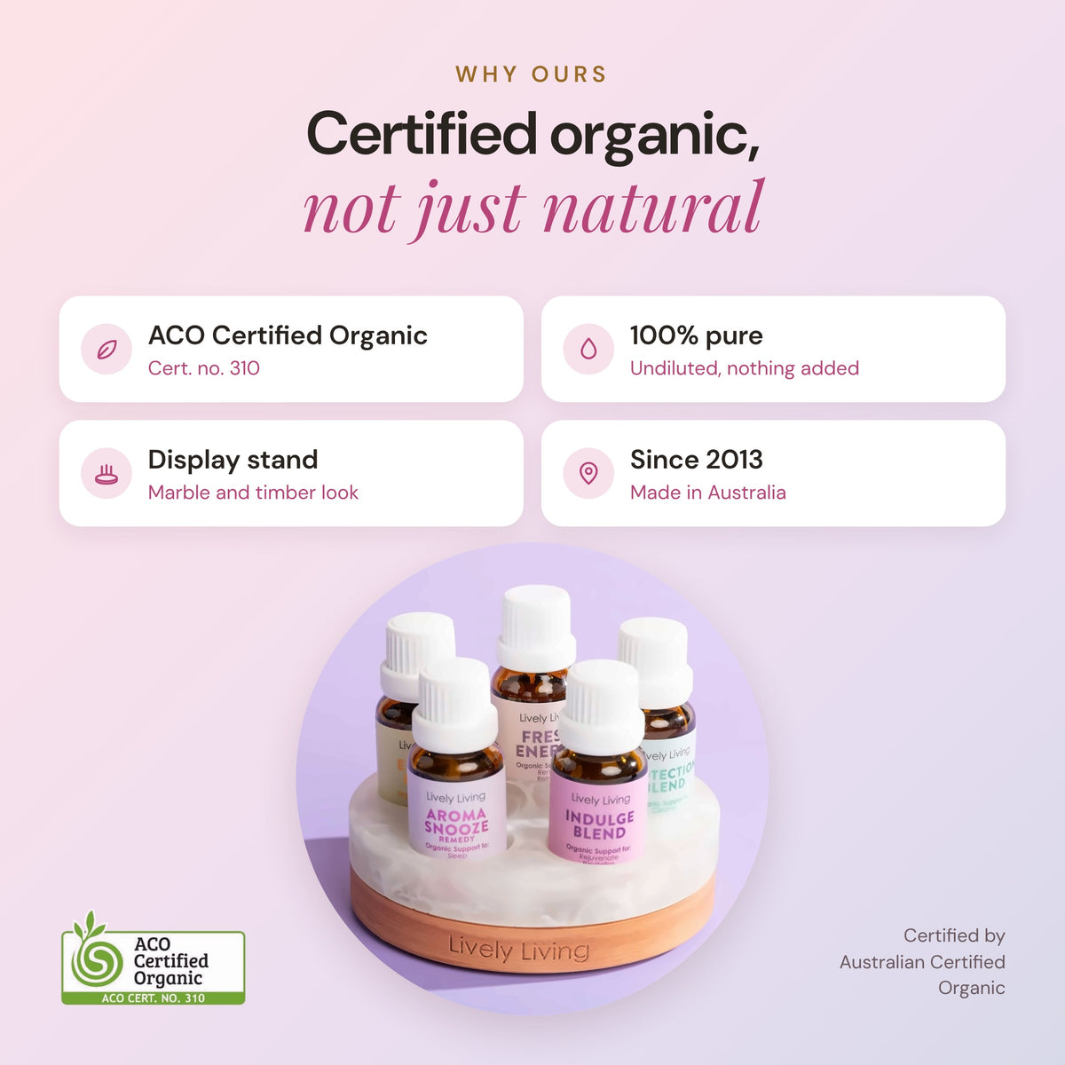 Signature Organic Essential Oil Gift Set with Stand