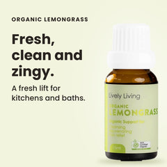 Lemongrass Certified Organic Essential Oil 15ml