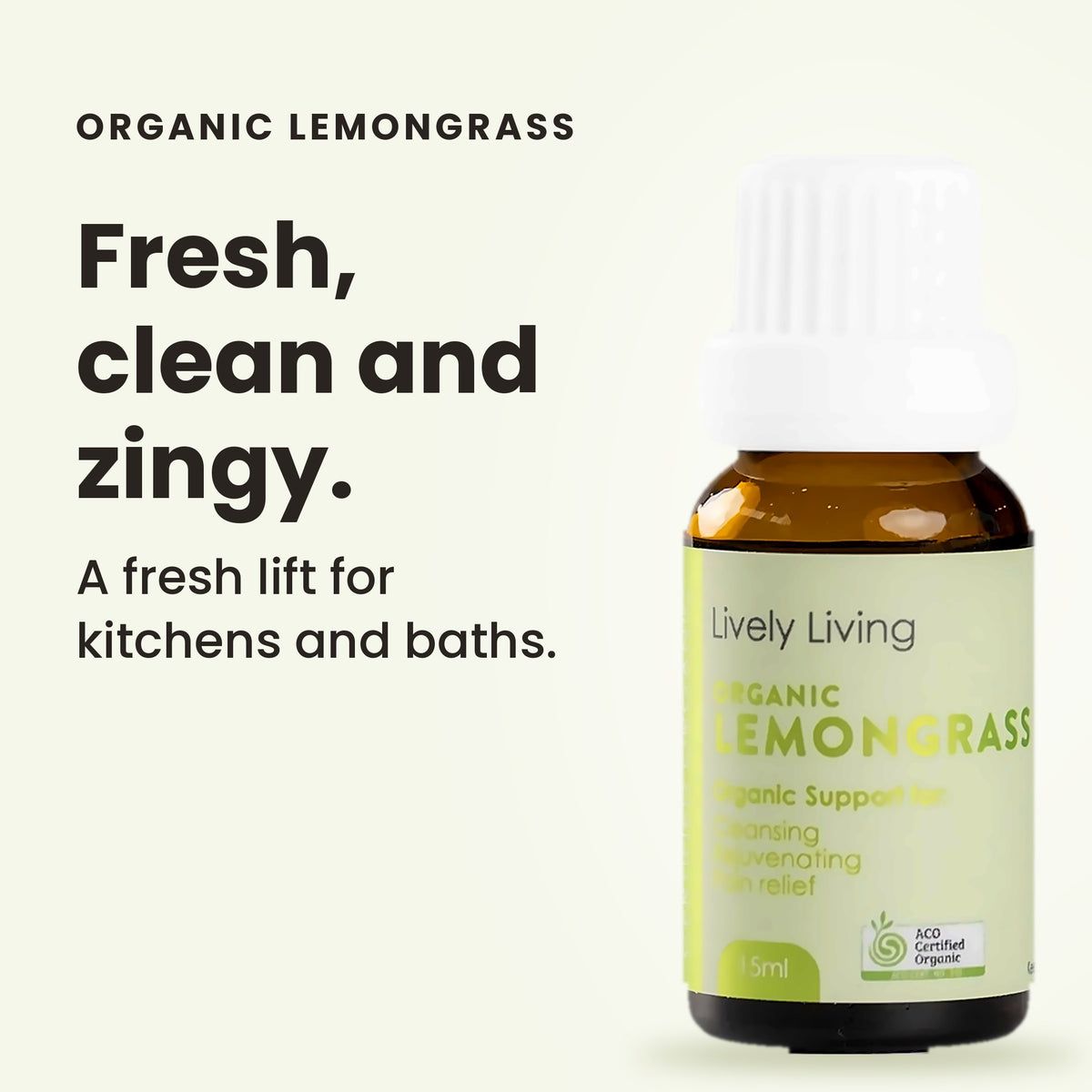 Lemongrass essential oil: fresh, clean and zingy