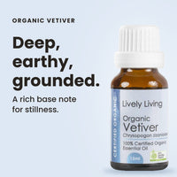Vetiver essential oil: deep, earthy, grounded