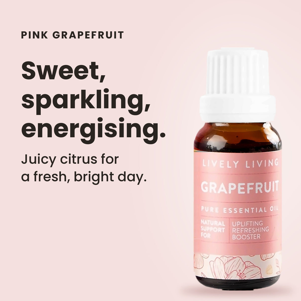 Pink Grapefruit essential oil: sweet, sparkling, energising