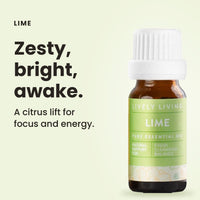 Lime essential oil: zesty, bright, awake