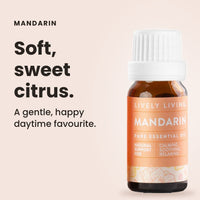 Mandarin essential oil: soft, sweet citrus