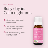 Natural benefits of Sleep certified organic essential oil