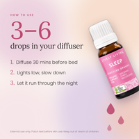 Sleep certified organic essential oil, 2 to 5 drops in your diffuser