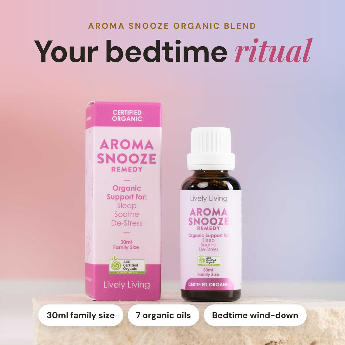 Snooze ACO Certified Organic Essential Oil - Large Size 30ml