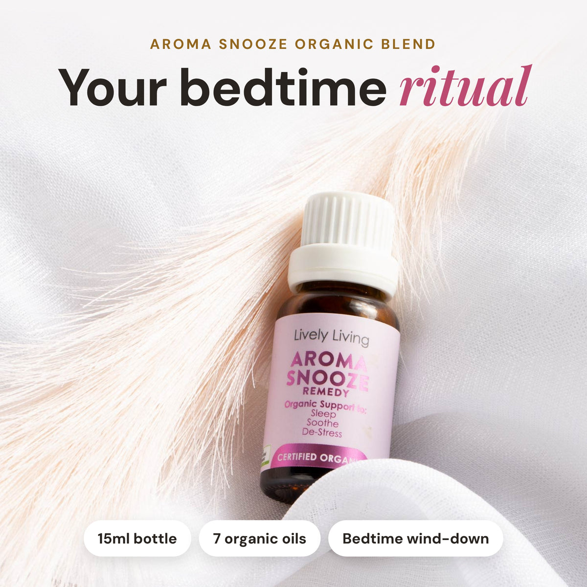 Aroma Snooze ACO Certified Organic Essential Oil 15ml