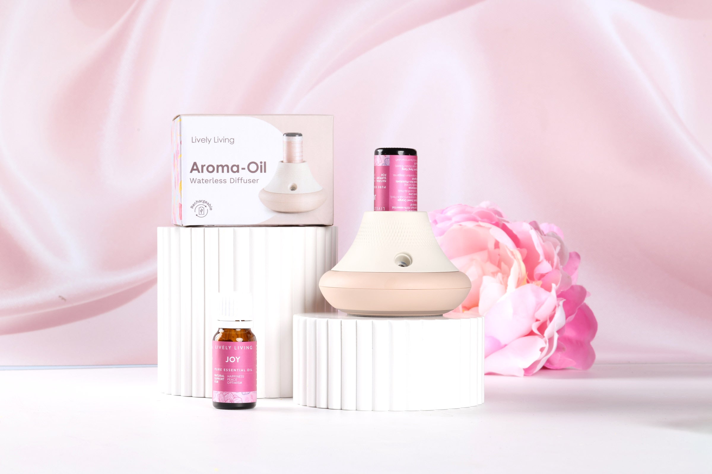 Aroma-Oil Waterless Diffuser + Essential Oil