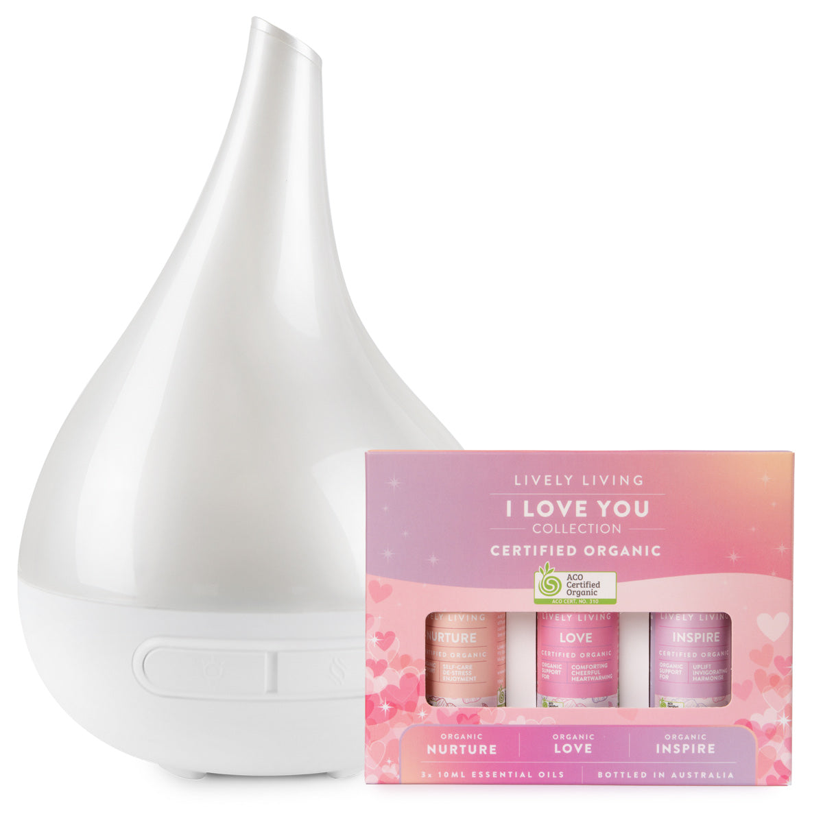 Aroma-Bloom with I love you organic trio 
