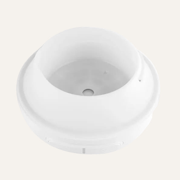Aroma-Bloom diffuser white base with water reservoir on a white background