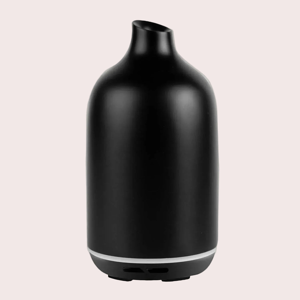 Matte black Aroma-Dune resin diffuser, front view on a white background